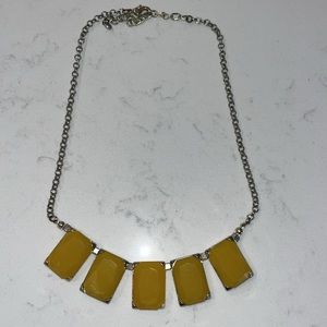 Yellow enamel statement necklace.